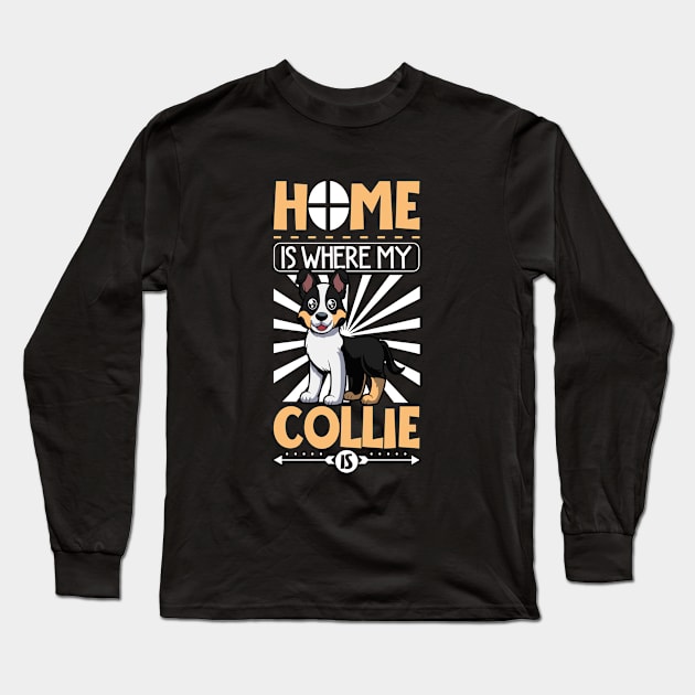 Home is with my Smooth Collie Long Sleeve T-Shirt by Modern Medieval Design